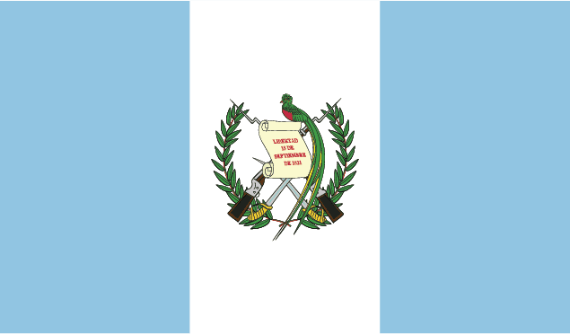 Flagge von Guatemala.